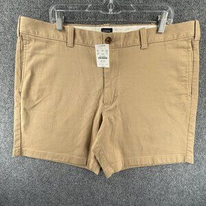 NWT J. Crew Chino Shorts 7” Inseam Size 40 Beige Pockets Casual Men Adult